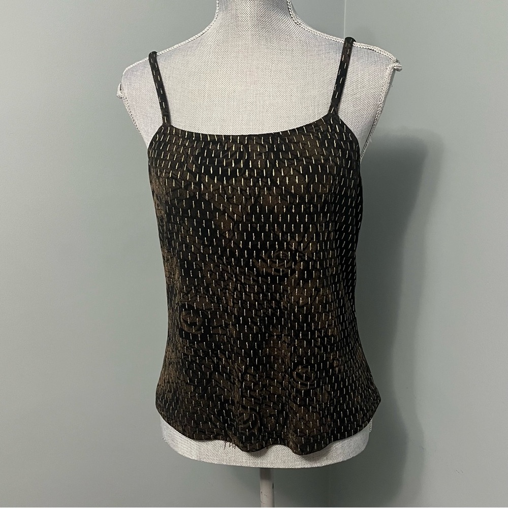 JOSEPH RIBKOFF cami top women’s size XS black brown gold